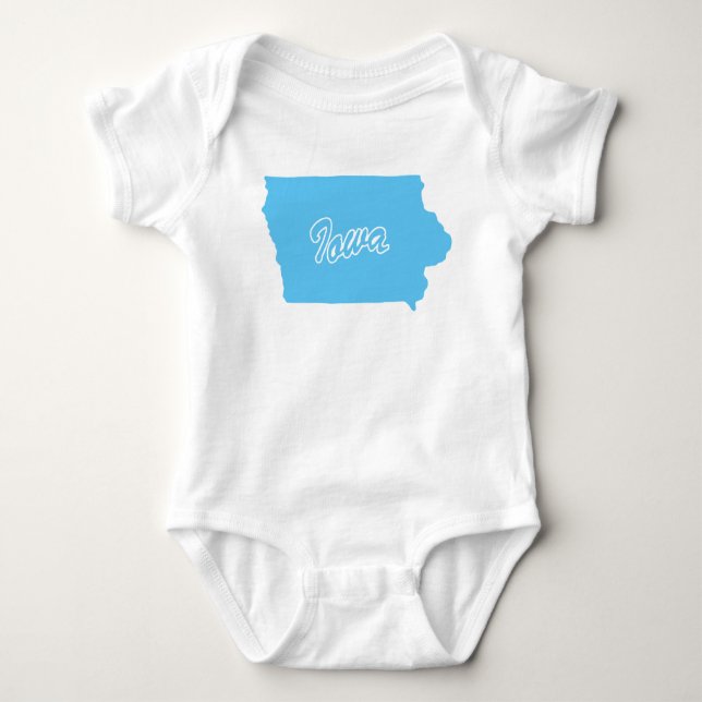Staat von Iowa Shape Baby Bodysuit Baby Strampler (Vorderseite)