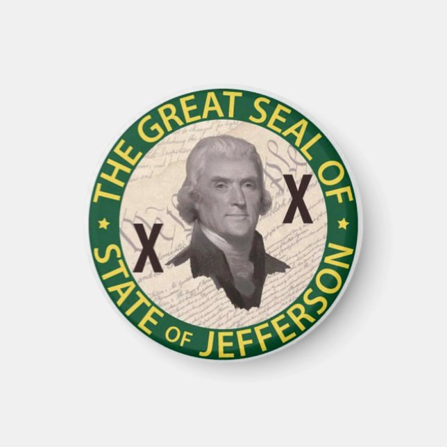 Staat von Jefferson Button mit Construction Inlay Magnet (Vorne)