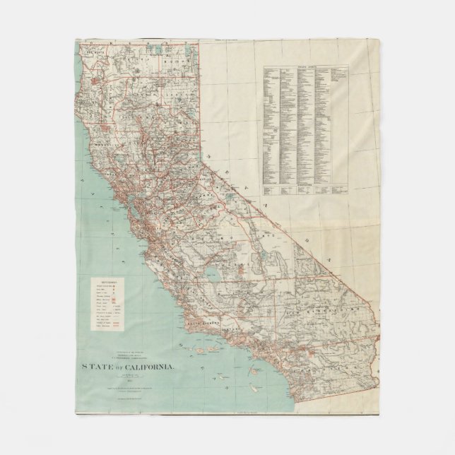 Staat von Kalifornien 2 Fleecedecke (Vorderseite)