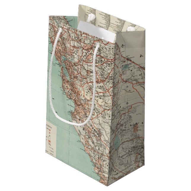 Staat von Kalifornien 2 Kleine Geschenktüte (Rückseite Schrägansicht)