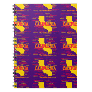 Staat von Kalifornien-Karte, Los Angeles, San Notizblock