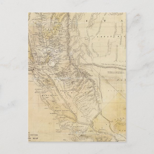 Staat von Kalifornien Postkarte (Vorderseite)