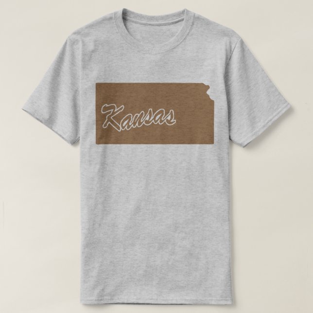 Staat von Kansas Shape T - Shirt (Design vorne)