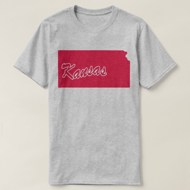 Staat von Kansas Shape T - Shirt (Design vorne)