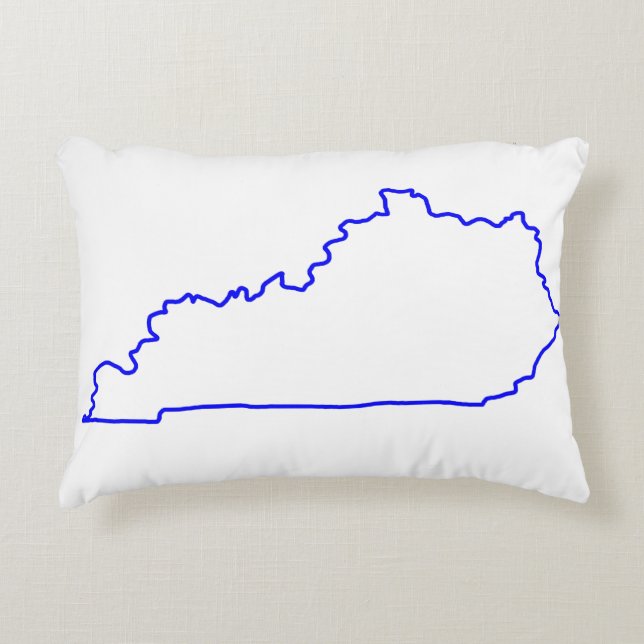 Staat von Kentucky Blue Kontur Accent Pillow Dekokissen (Vorderseite)