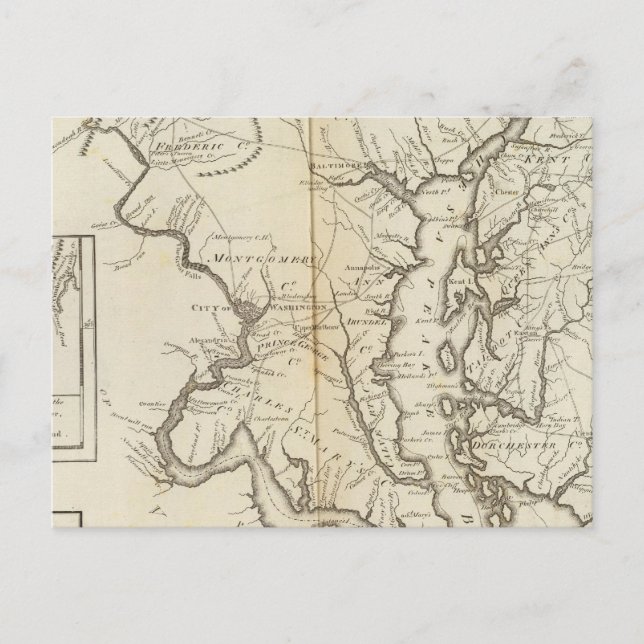 Staat von Maryland Postkarte (Vorderseite)