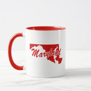 Staat von Maryland Shape Red Tasse