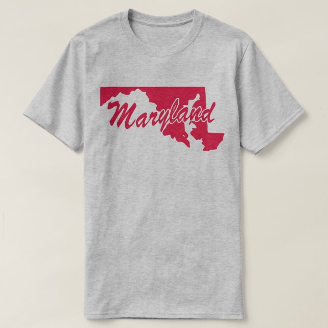 Staat von Maryland Shape T - Shirt (Design vorne)
