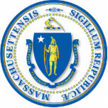 Staat von Massachusetts Siegel Freistehende Fotoskulptur<br><div class="desc">Staat von Massachusetts Siegel</div>