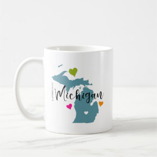 Staat von Michigan mit Herz Kaffeetasse