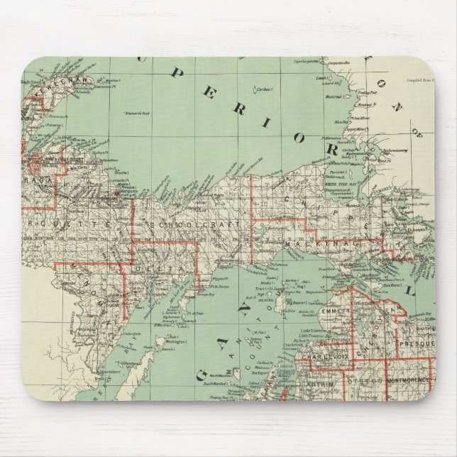 Staat von Michigan Mousepad (Vorne)