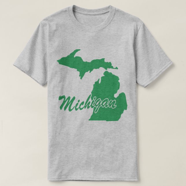 Staat von Michigan Shape T - Shirt (Design vorne)