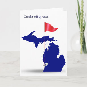 Staat von Michigan und Golfball Karte
