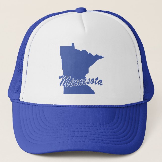Staat von Minnesota Shape Trucker Hat Truckerkappe (Vorderseite)