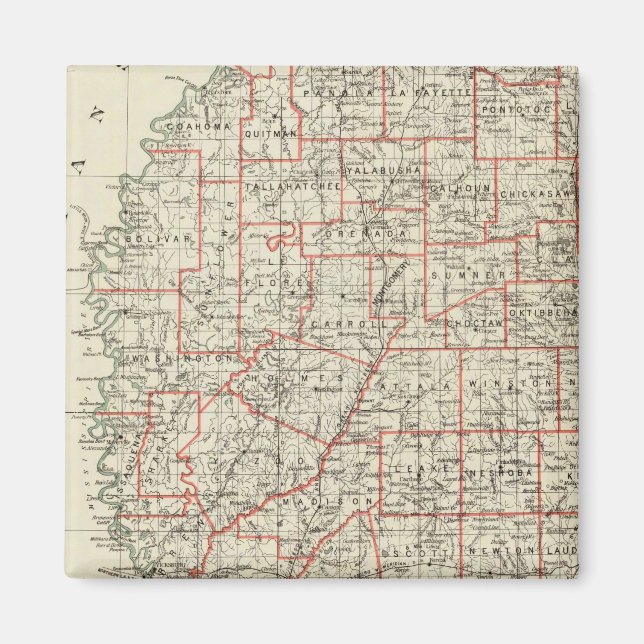 Staat von Mississippi Magnet (Vorne)