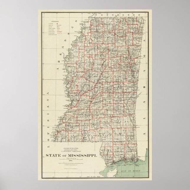 Staat von Mississippi Poster (Vorne)