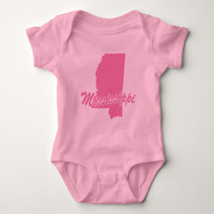 Staat von Mississippi Shape Baby Bodysuit Strampler