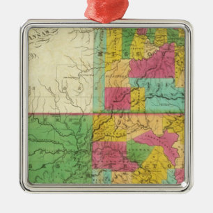 Staat von Missouri und von Gebiet von Arkansas Silbernes Ornament
