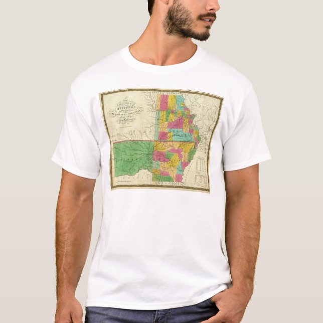 Staat von Missouri und von Gebiet von Arkansas T-Shirt (Vorderseite)