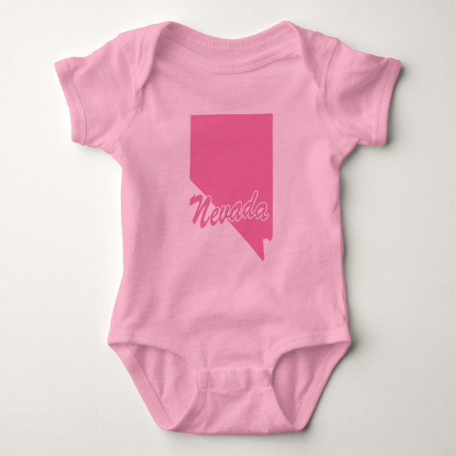 Staat von Nevada Shape Baby Bodysuit Strampler (Vorderseite)