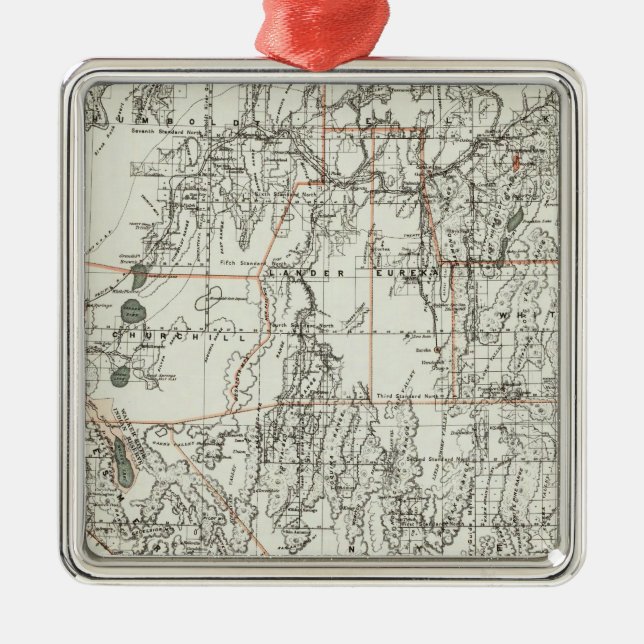 Staat von Nevada Silbernes Ornament (Vorne)
