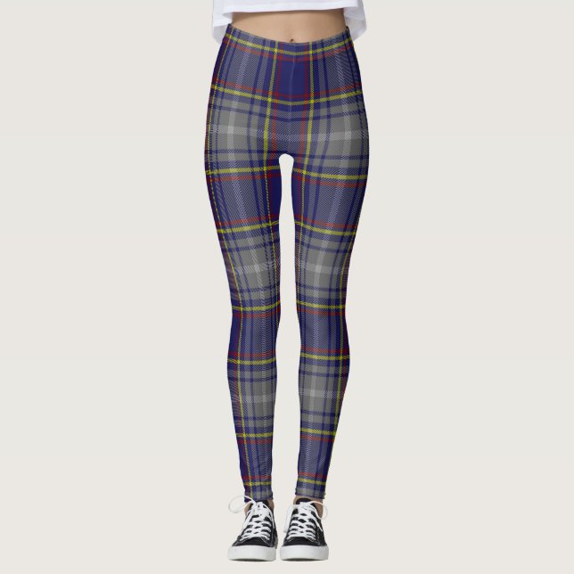 Staat von Nevadatartan kariert Leggings (Vorderseite)