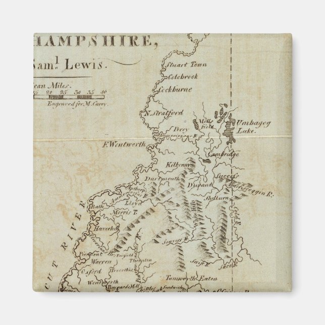 Staat von New Hampshire Magnet (Vorne)