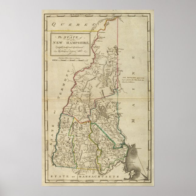 Staat von New Hampshire Poster (Vorne)