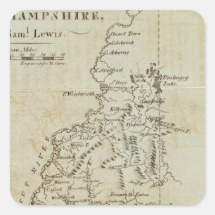 Staat von New Hampshire Quadratischer Aufkleber