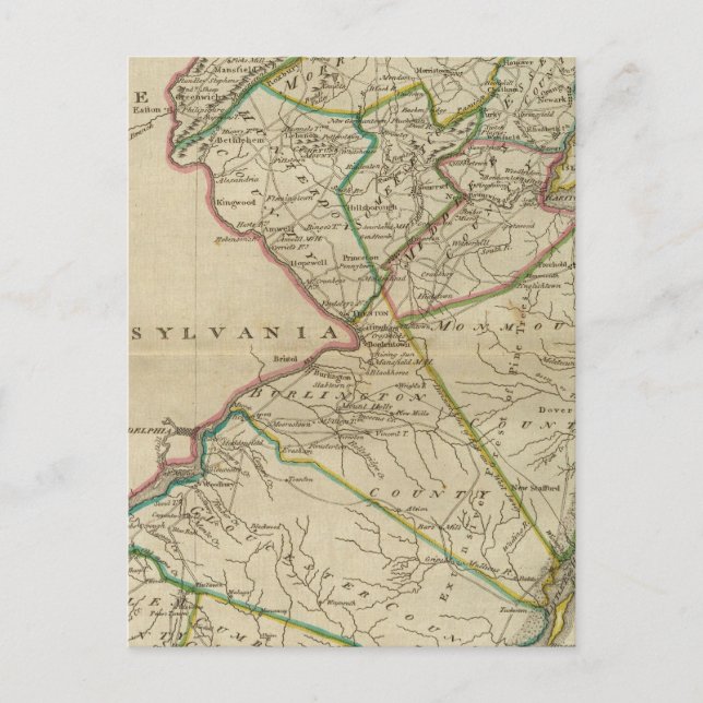 Staat von New Jersey 3 Postkarte (Vorderseite)