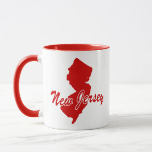 Staat von New Jersey Form Red Tasse