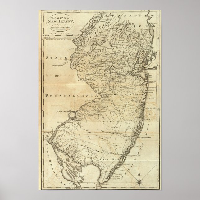 Staat von New Jersey Poster (Vorne)