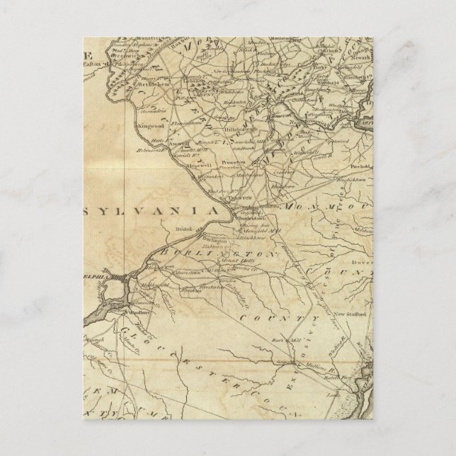 Staat von New Jersey Postkarte (Vorderseite)