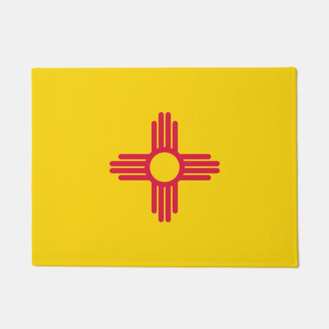 Staat von New Mexico Flag Door Matt Fußmatte (Vorderseite)