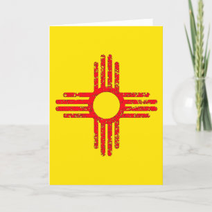 Staat von New Mexico Zia Sun Karte