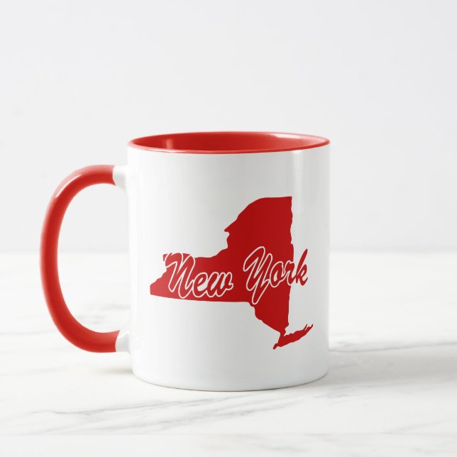 Staat von New York Form Red Tasse (Links)
