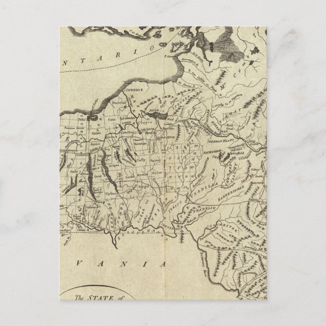 Staat von New York Postkarte (Vorderseite)
