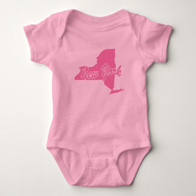 Staat von New York Shape Baby Bodysuit Strampler (Vorderseite)