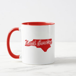 Staat von North Carolina Form Rote Tasse