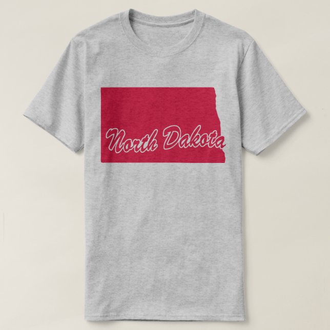 Staat von North Dakota Form T - Shirt (Design vorne)