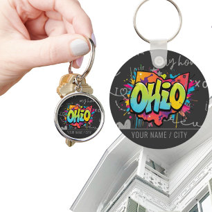 Staat von Ohio Graffiti Zubehör Schlüsselanhänger