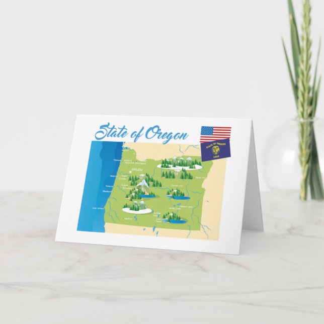 Staat von Oregon Karte (Vorderseite)