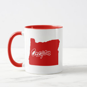 Staat von Oregon Shape Red Tasse