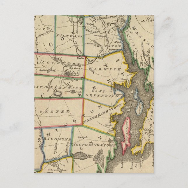 Staat von Rhode Island 3 Postkarte (Vorderseite)