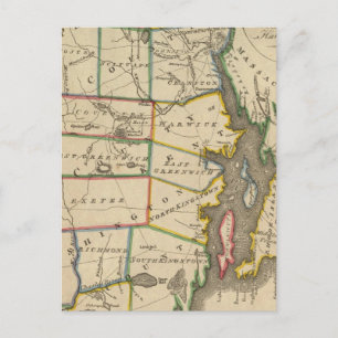 Staat von Rhode Island 3 Postkarte