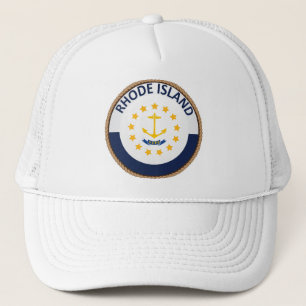 Staat von Rhode Island Flag Siegel Trucker Hat Truckerkappe
