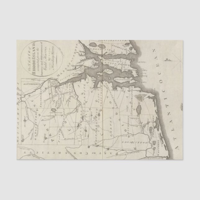 Staat von Rhode Island Seidenpapier (Vorderseite)