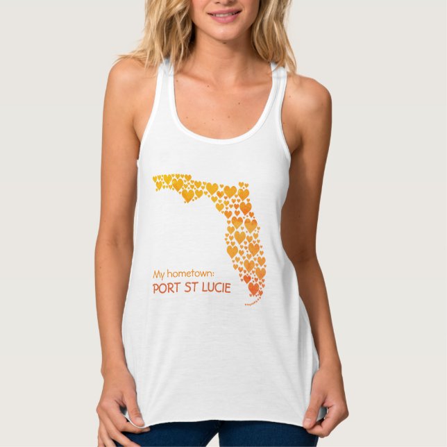 Staat von Silhouette Herz und Heimat von Florida Tank Top (Vorderseite)