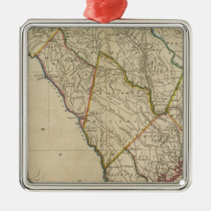 Staat von South Carolina 3 Silbernes Ornament