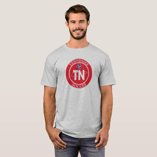 Staat von Tennessee Soccer Red Unisex T-Shirt (Vorne ganz)